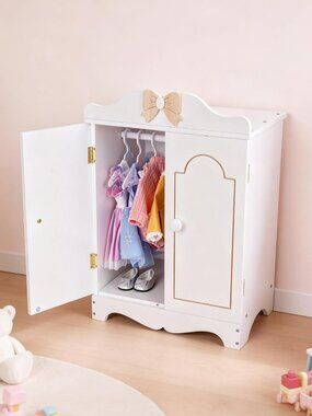 Wooden Baby Doll Closet for 12-16 Inch Dolls | Stylish Storage & Display